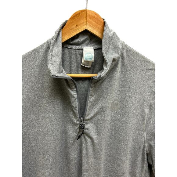 Mountain High Outfitters Tech 1/4 Zip Large Gray Pullover‎ Thumbholes Mens Top - Picture 3 of 7